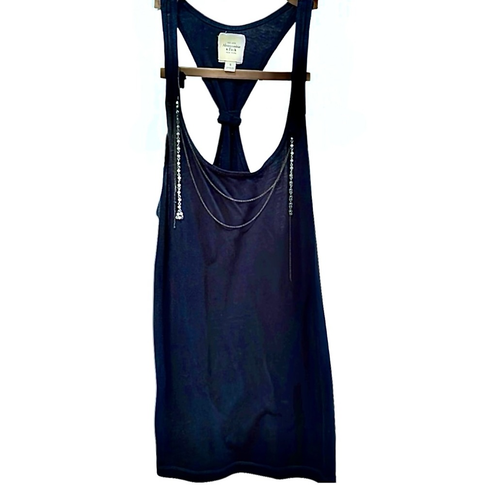 Abercrombie & Fitch Navy Jewelry Tank Top